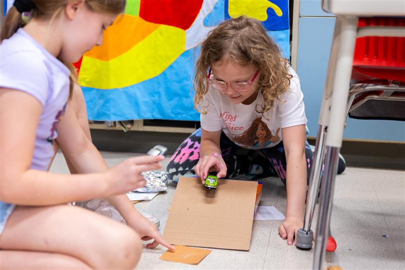 Students learn about friction